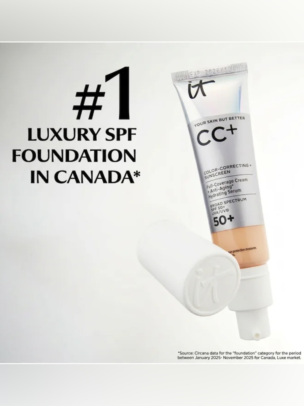 it cosmetics CC+ Color-Correcting Cream SPF 50+ - neutral medium